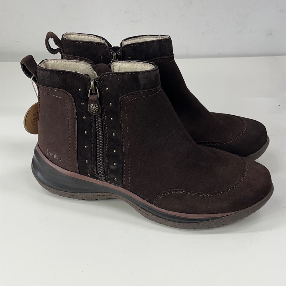NWT Jambu Camryn Women's Water Resistant Brown Leather Boots Size 8.5